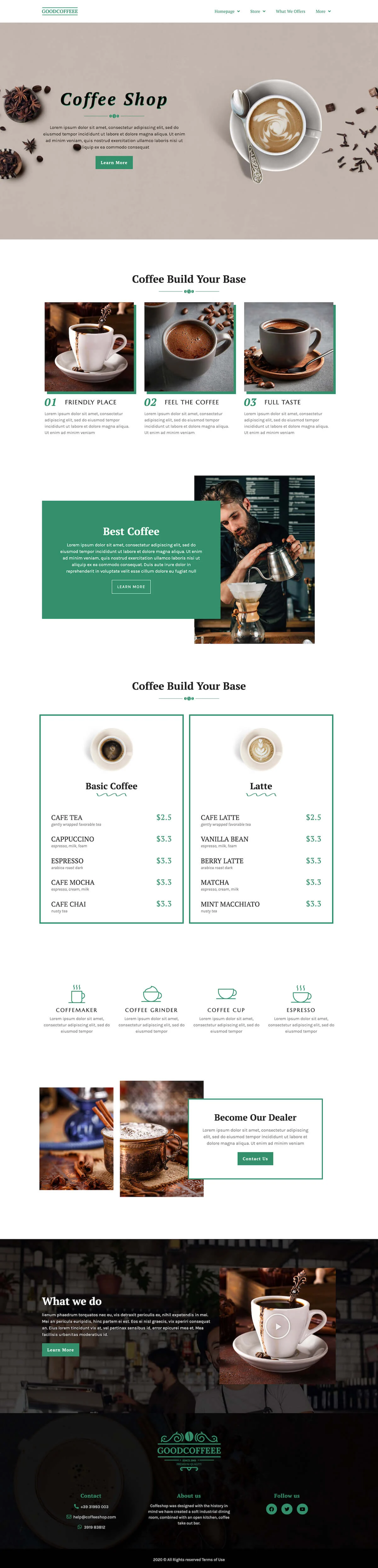 Coffesse Cafe & Coffee Shop Elementor Template Kit