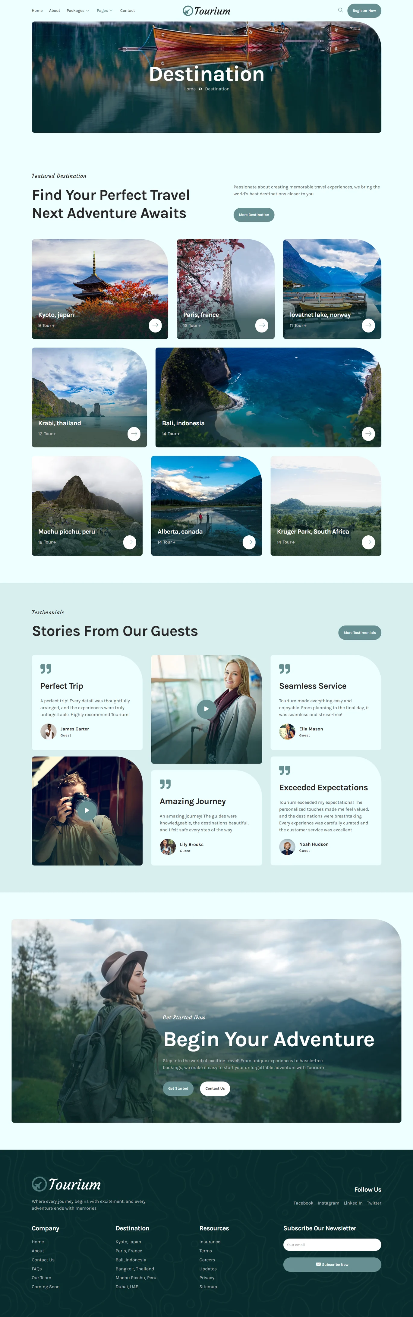 Tourium Travel & Tour Agency Elementor Template Kit