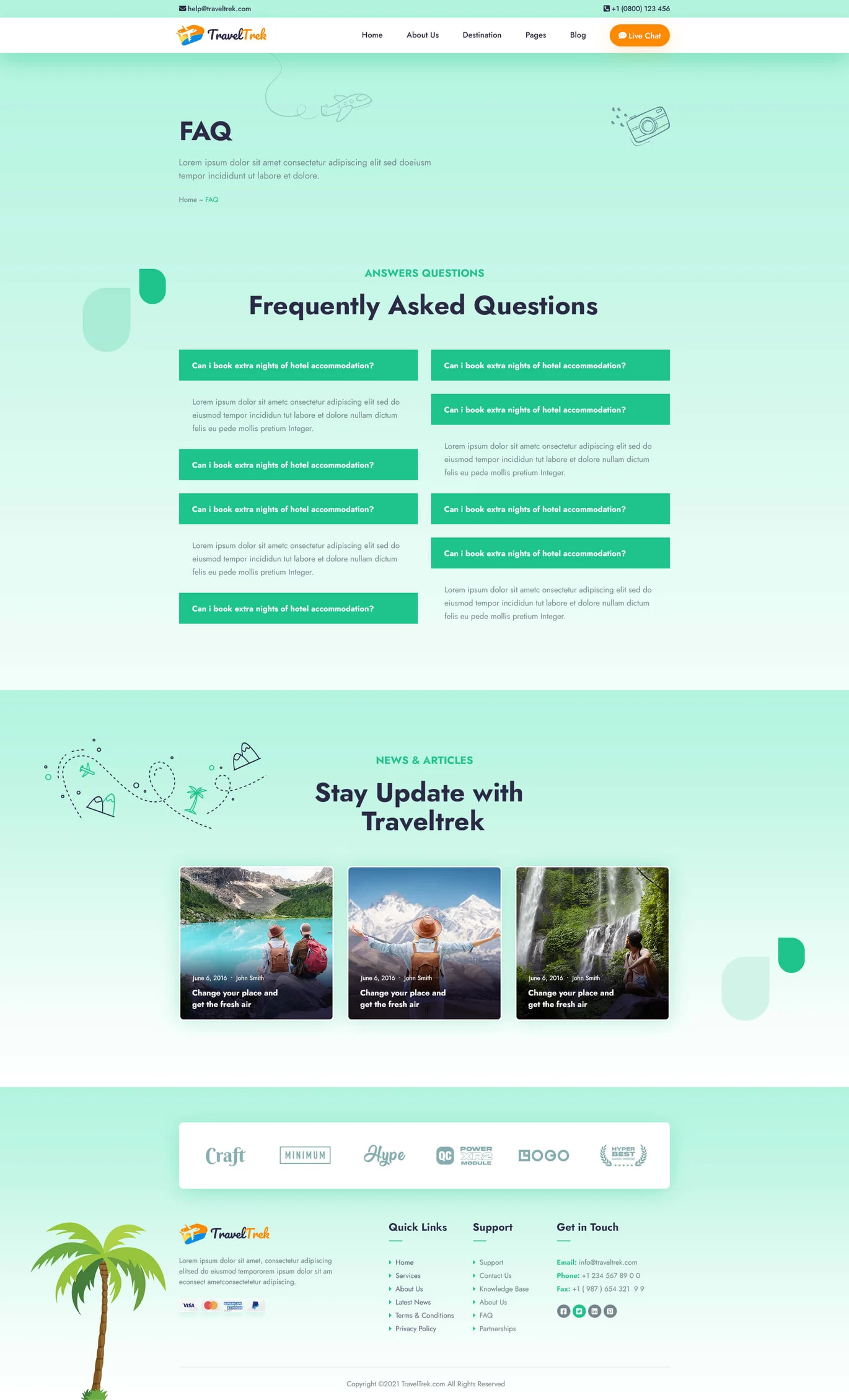 Travel Trek Tour And Travel Agency Elementor Template Kit