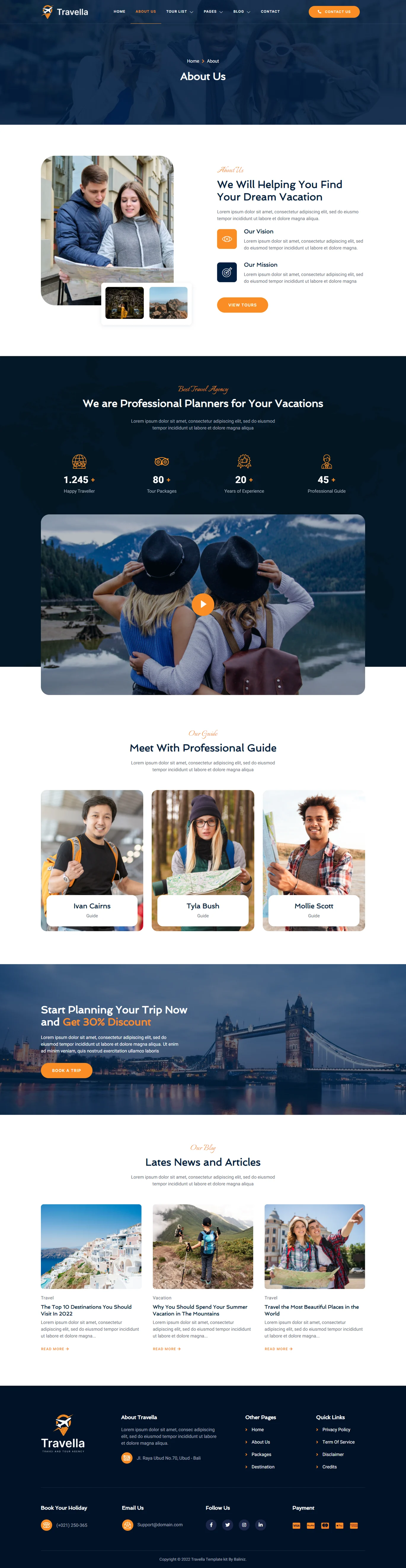 Travella – Tours & Travel Agency Elementor Template Kit